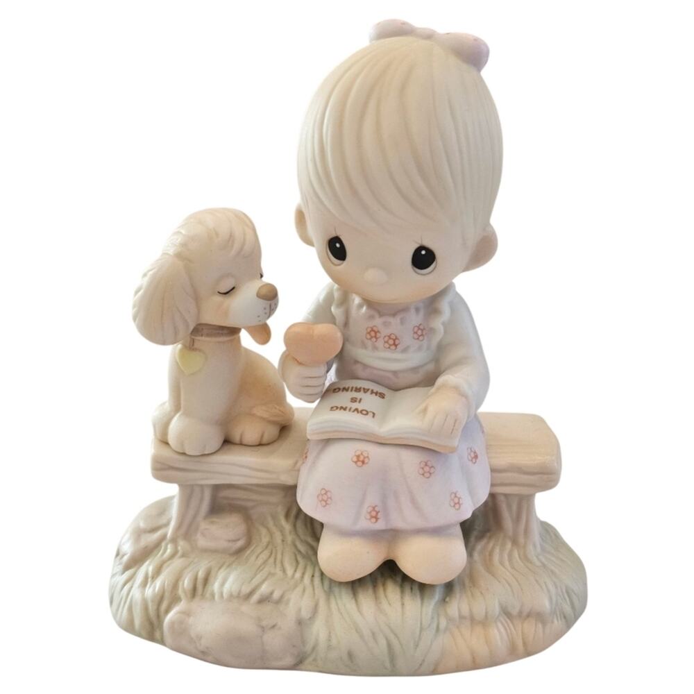 Precious Moments Loving Is Sharing Ceramic Figurine 1979 Jonathan & David